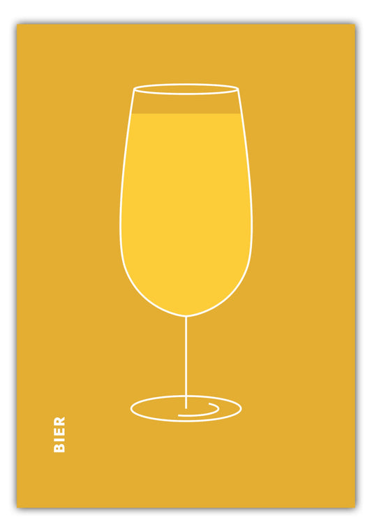 Poster Bier im Glas