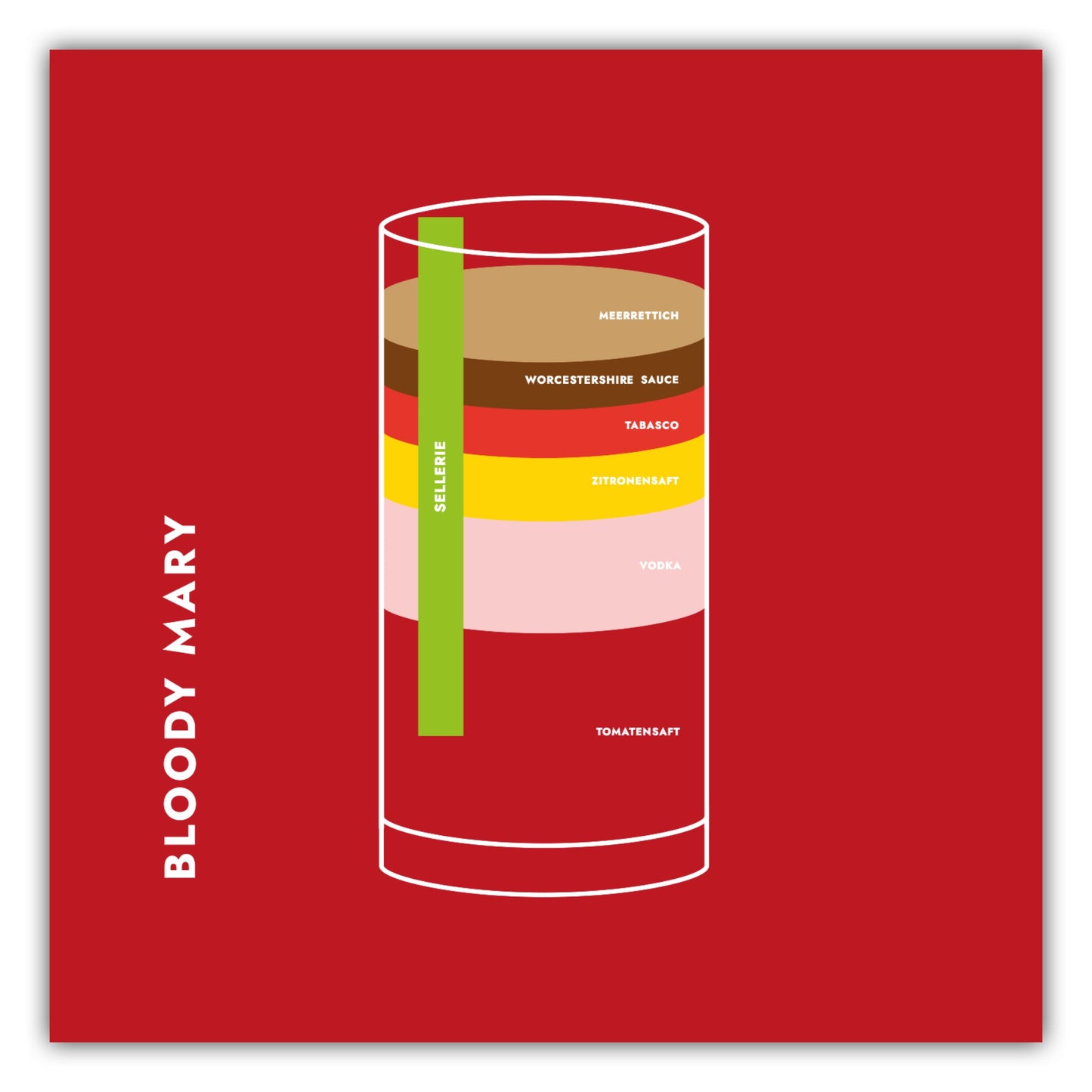Poster Bloody Mary im Glas