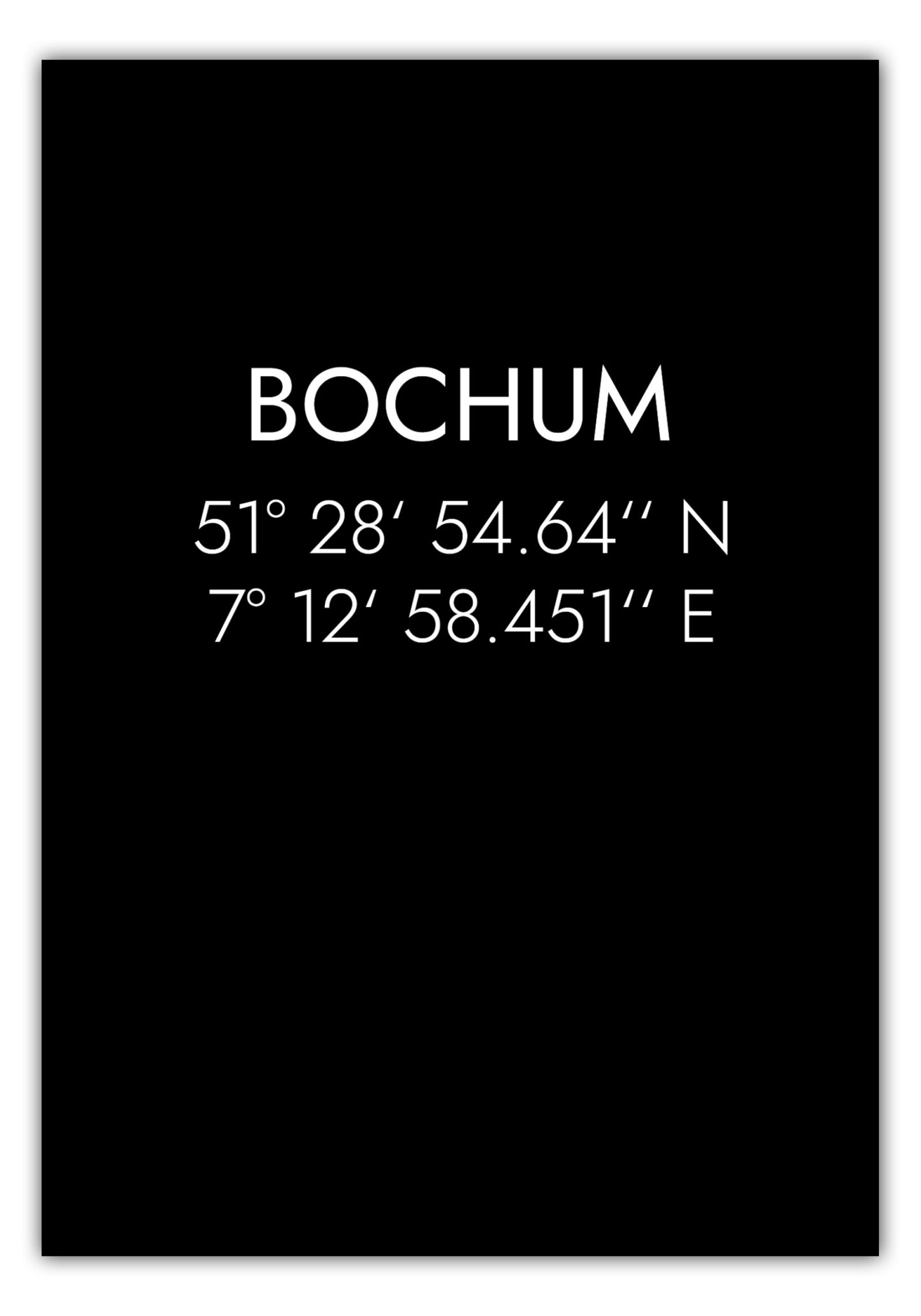 Poster Bochum Koordinaten #1
