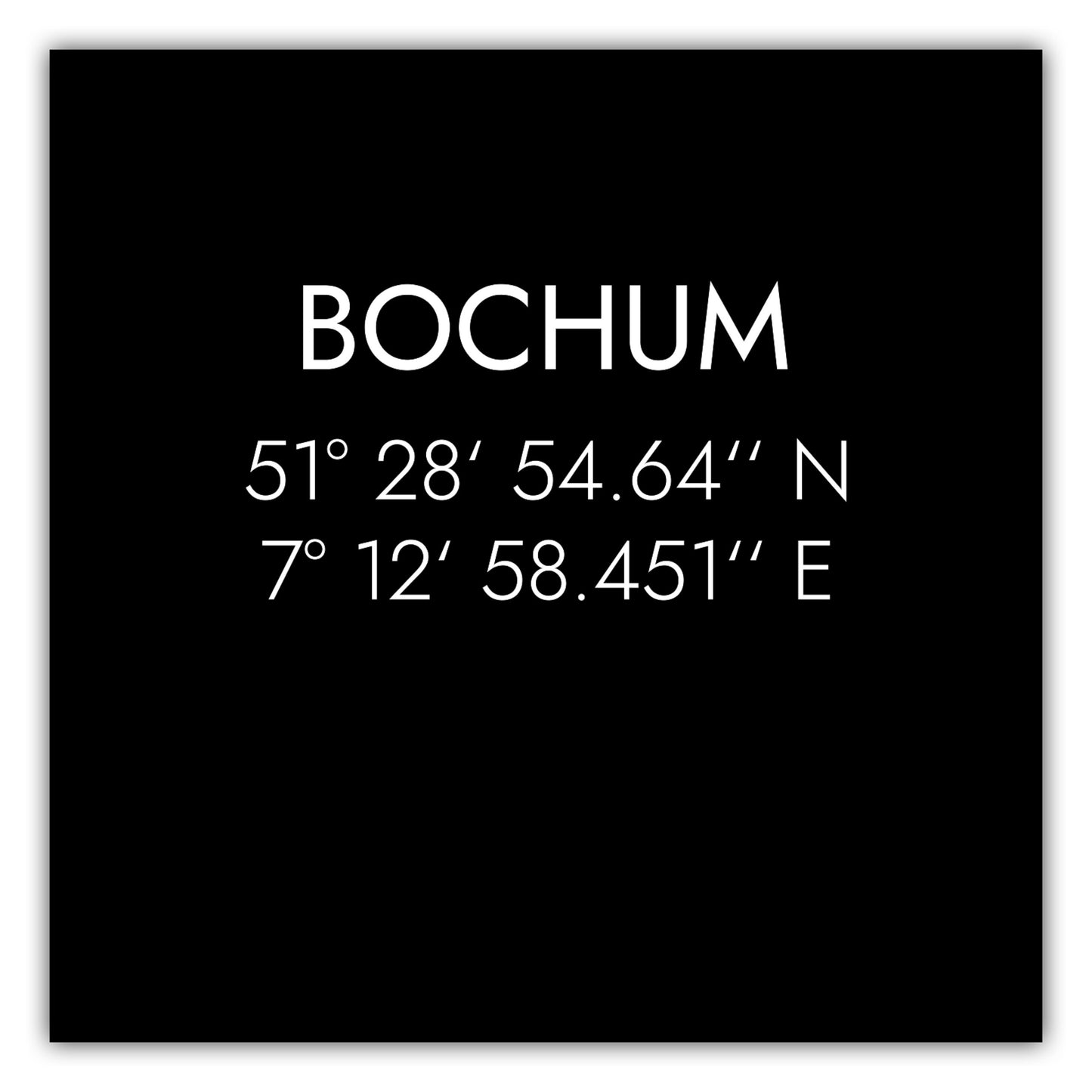 Poster Bochum Koordinaten #1