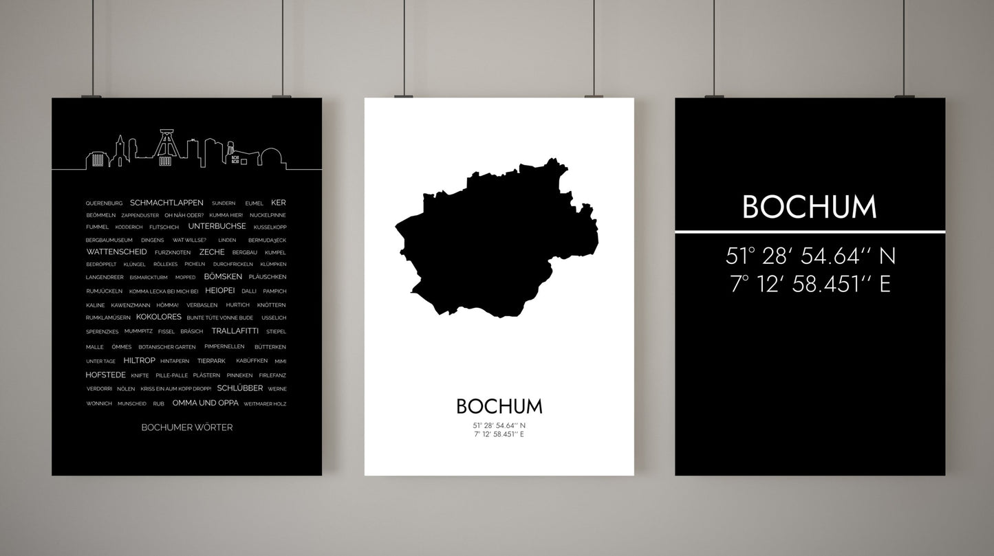 Poster Bochum Koordinaten #3