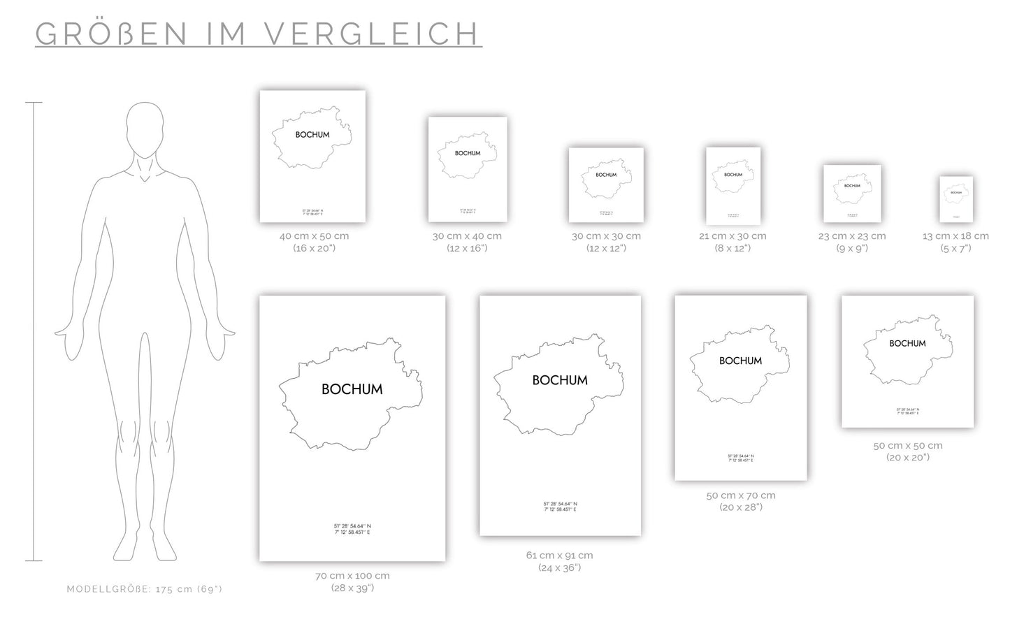 Poster Bochum Koordinaten #8