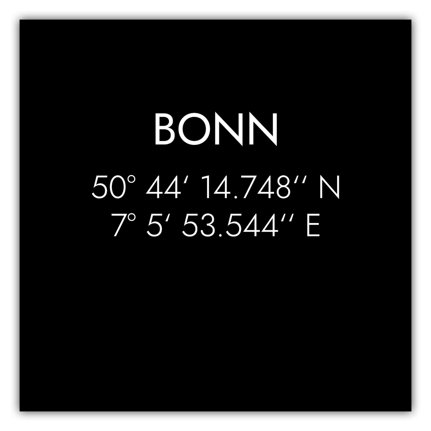 Poster Bonn Koordinaten #1