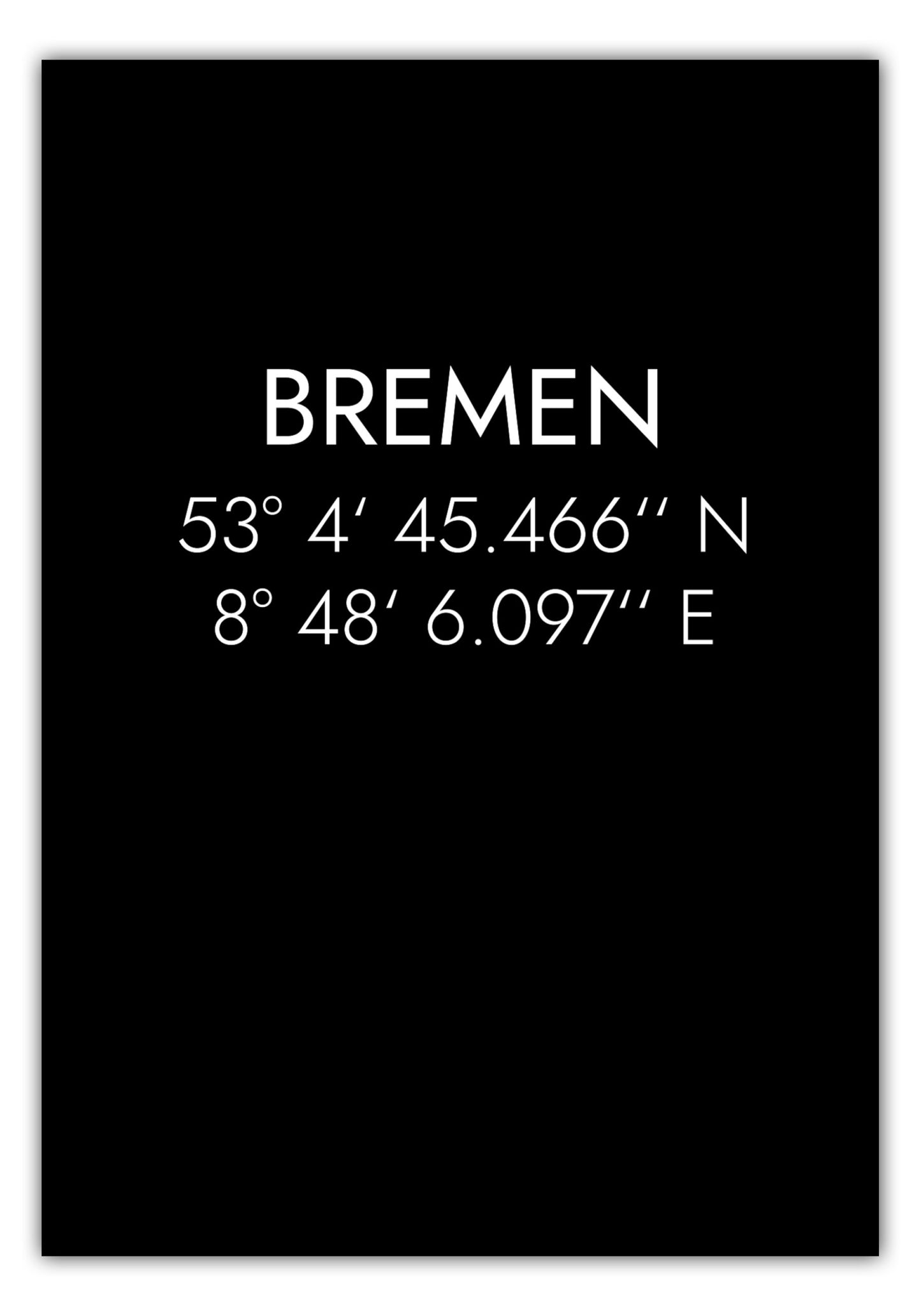 Poster Bremen Koordinaten #1
