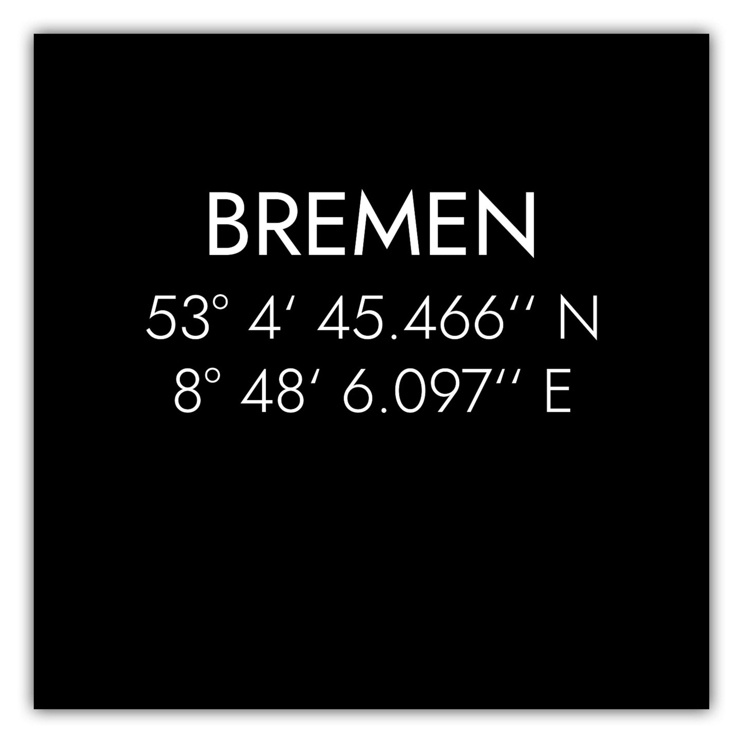 Poster Bremen Koordinaten #1
