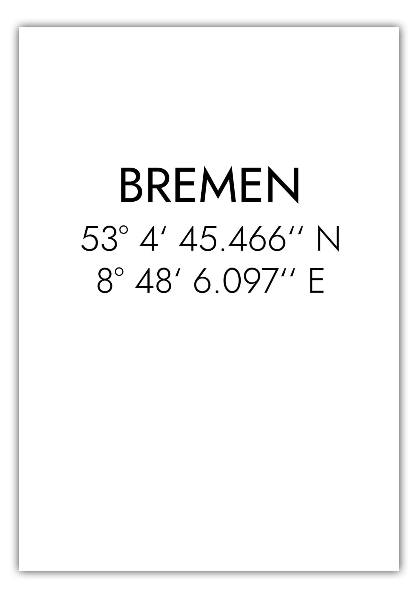 Poster Bremen Koordinaten #1