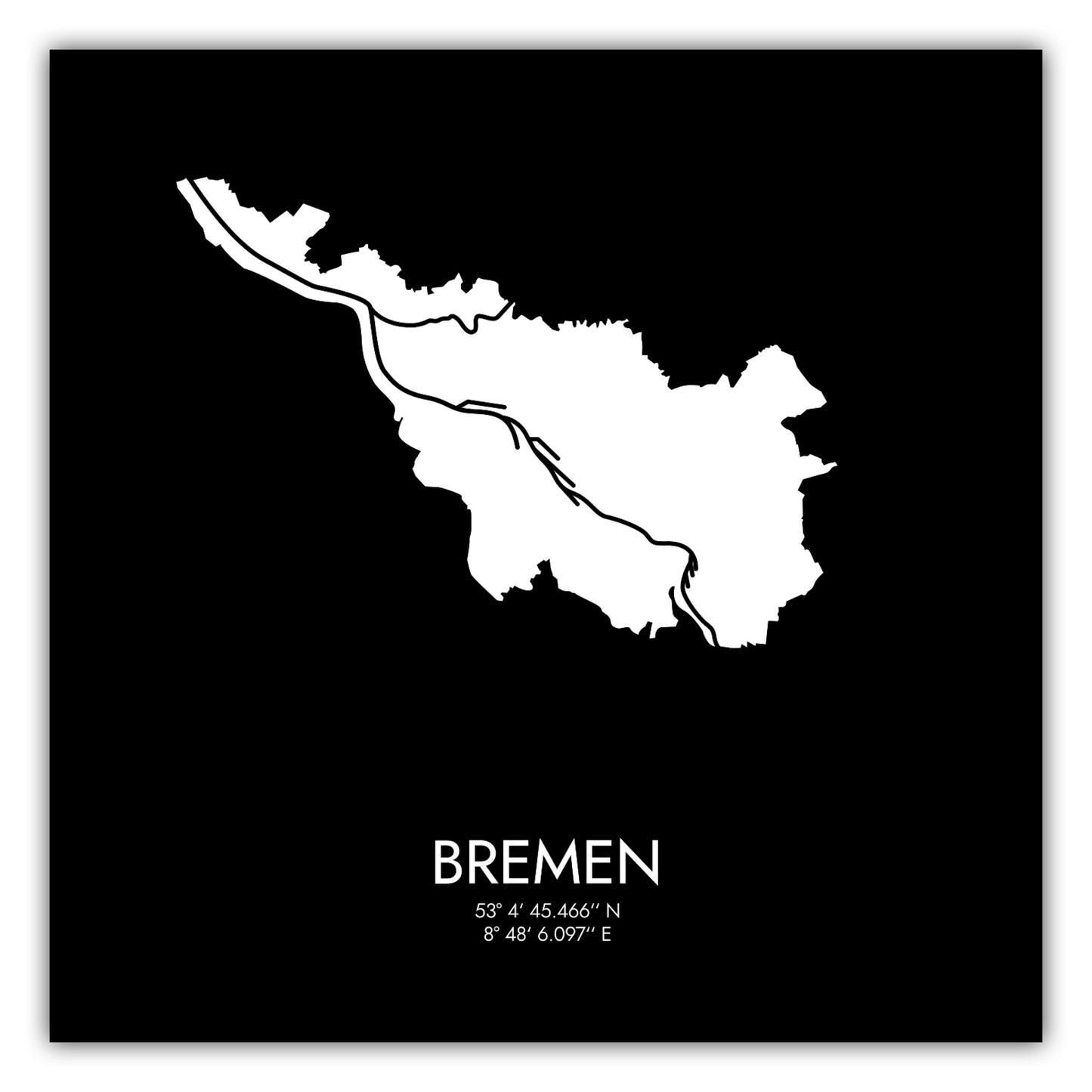 Poster Bremen Koordinaten #3