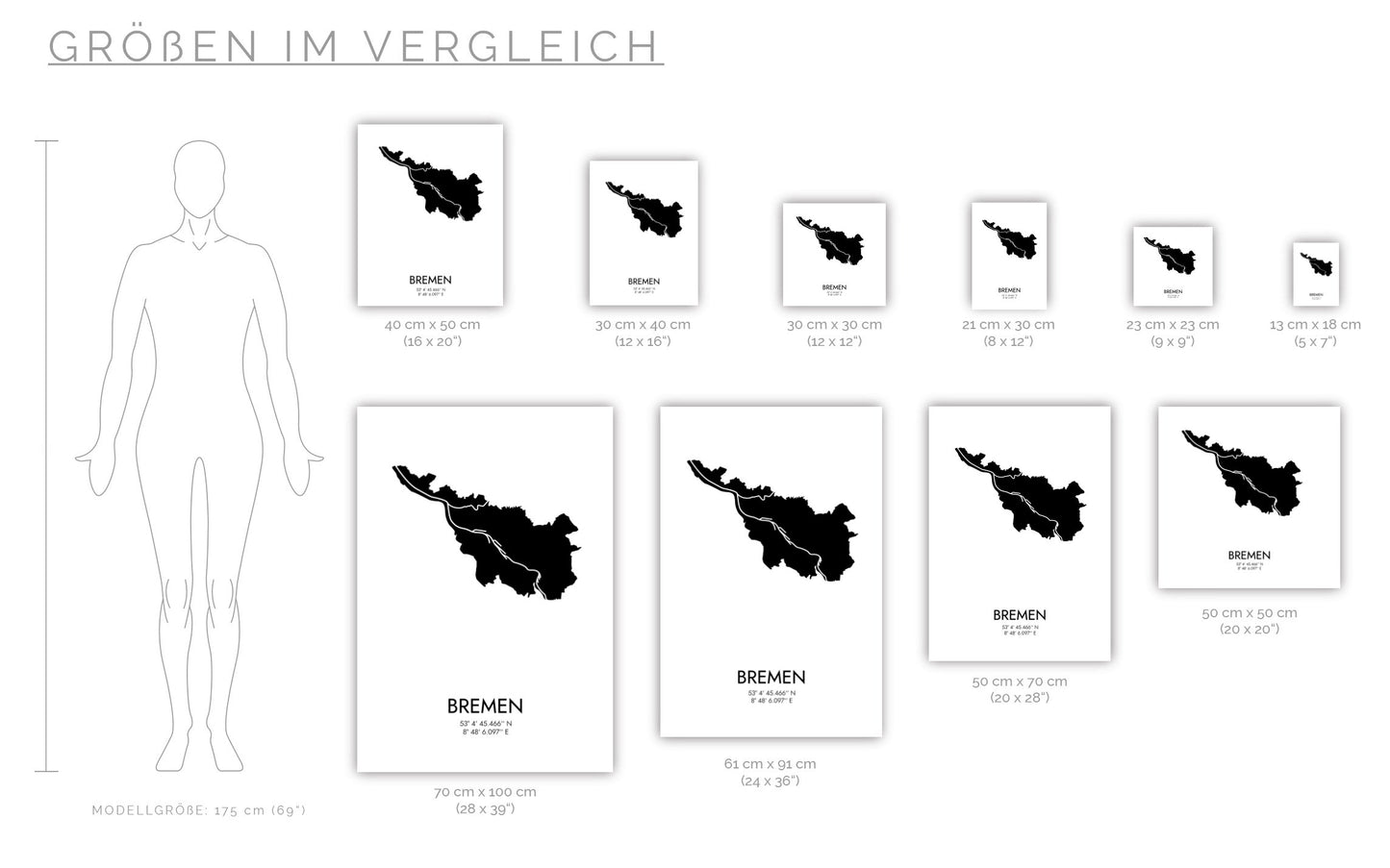 Poster Bremen Koordinaten #3