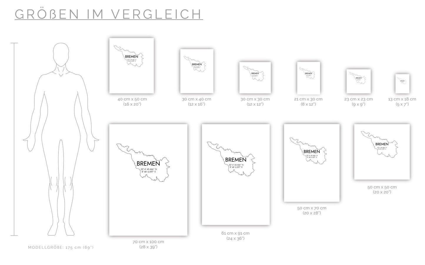 Poster Bremen Koordinaten #7