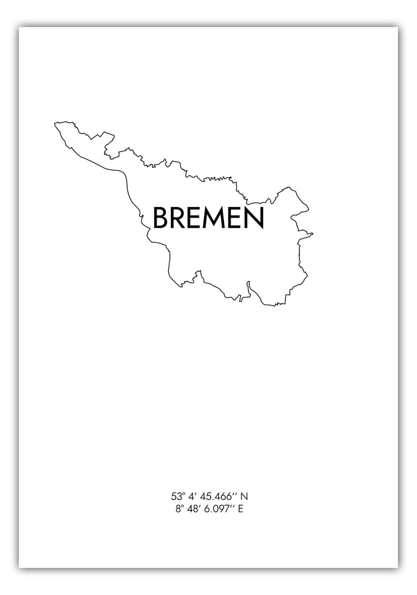 Poster Bremen Koordinaten #8