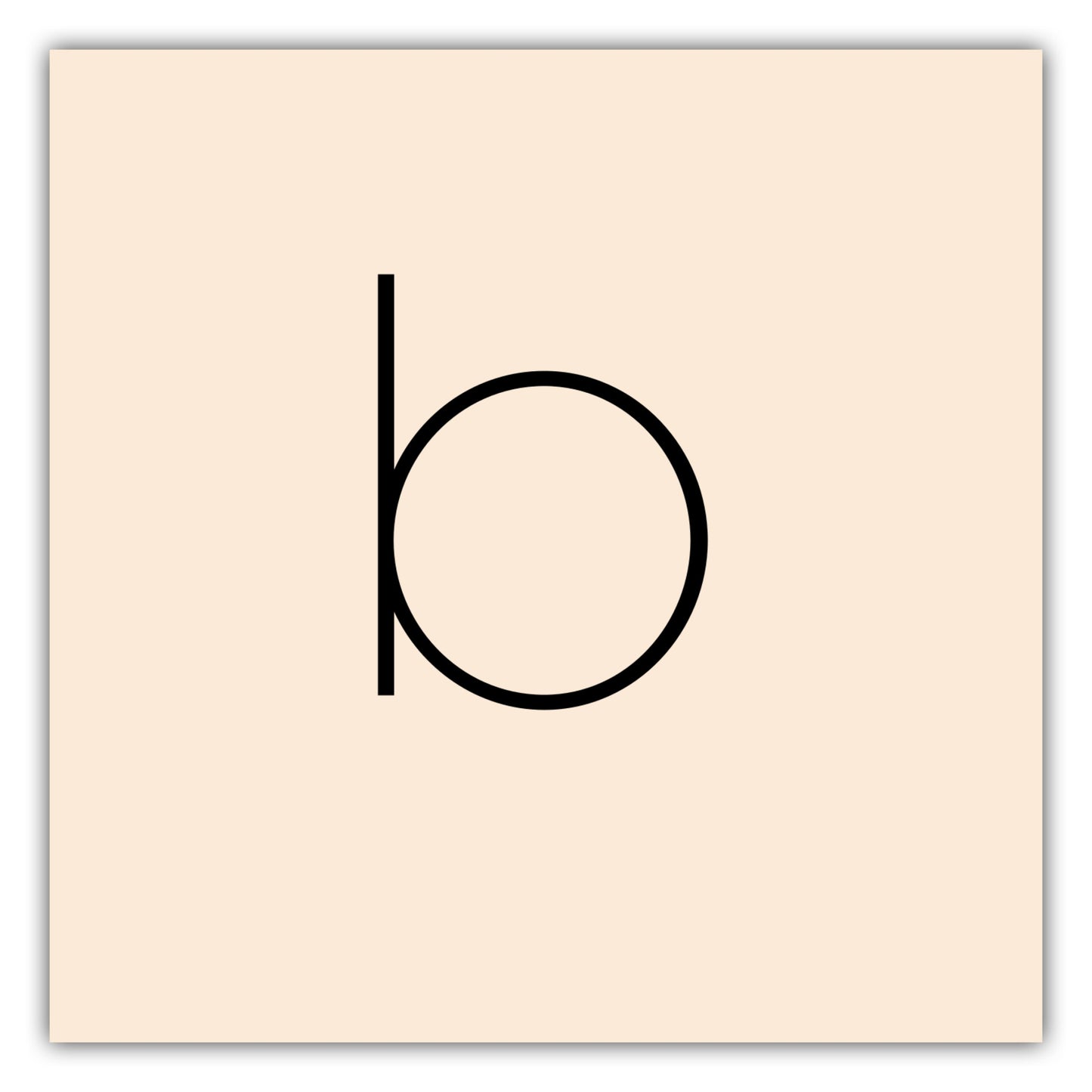 Poster Buchstabe B - Sans Serif