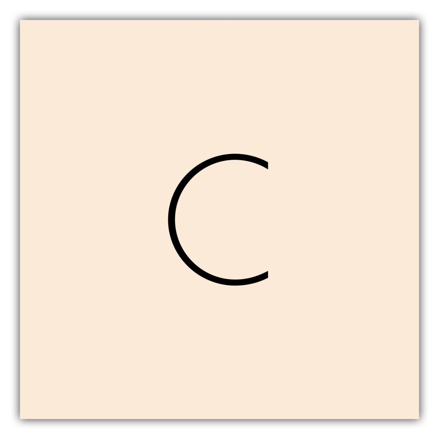 Poster Buchstabe C - Sans Serif