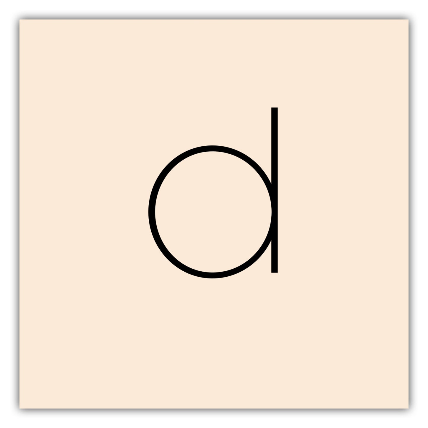 Poster Buchstabe D - Sans Serif