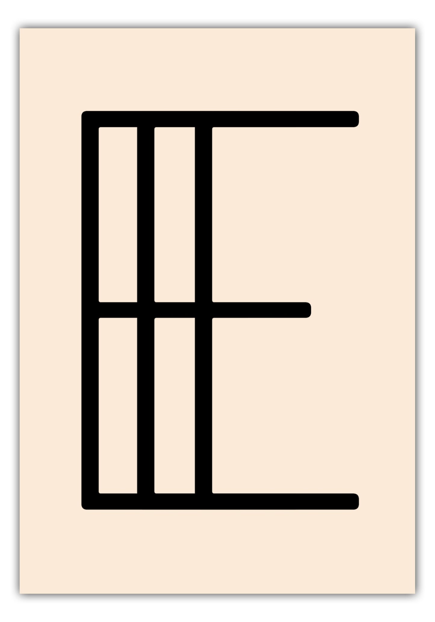 Poster Buchstabe E