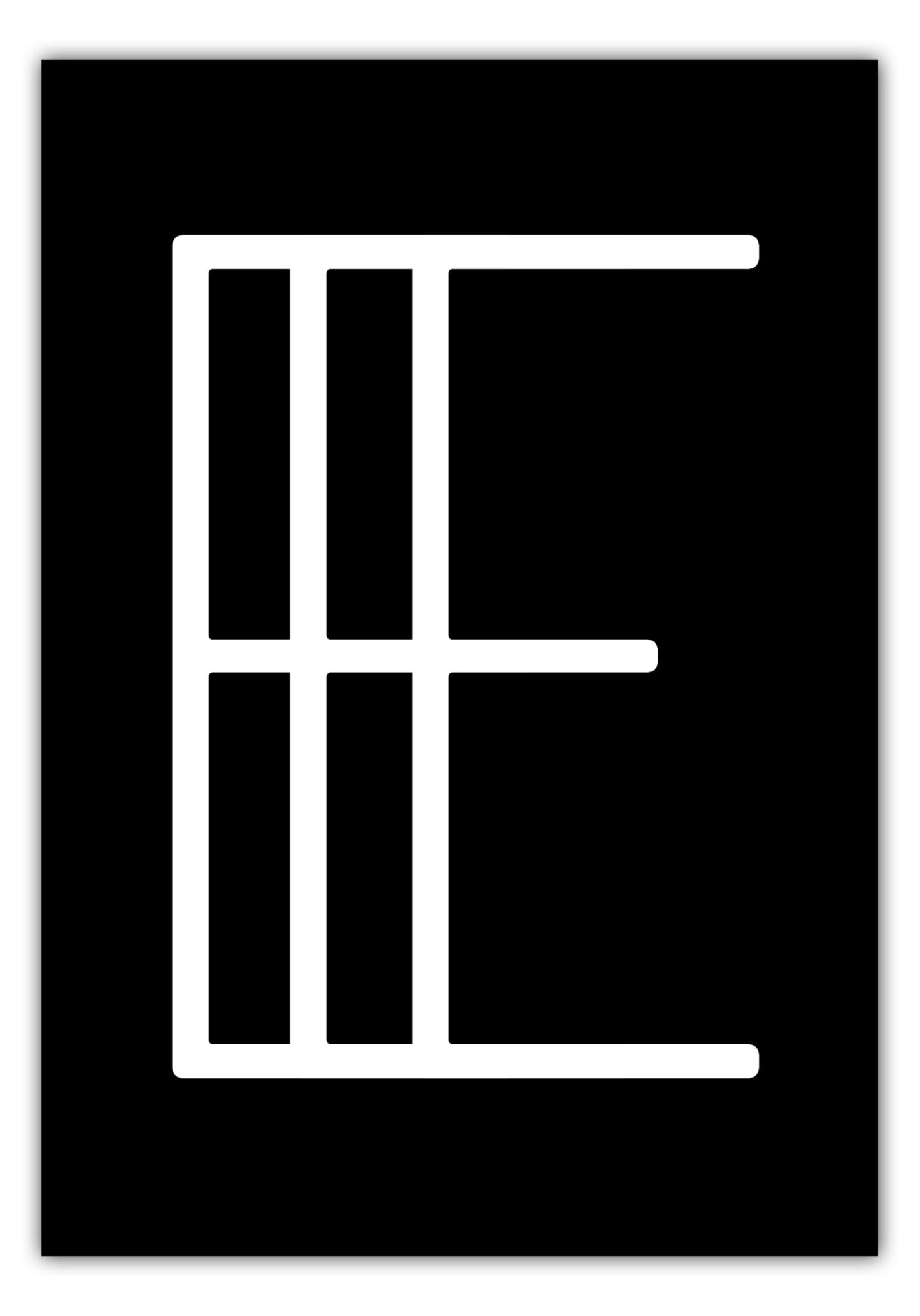 Poster Buchstabe E