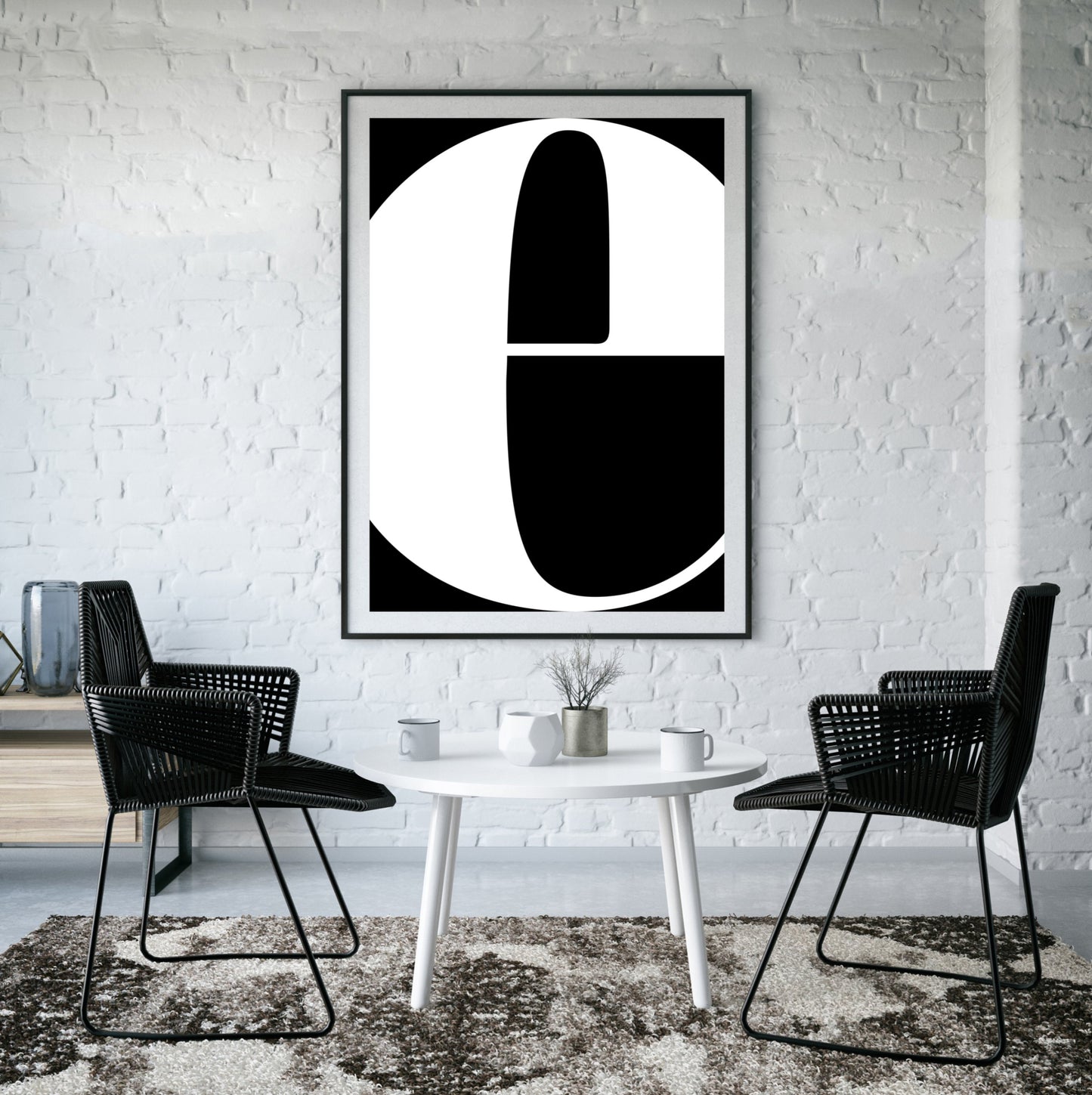 Poster Buchstabe E - Serif