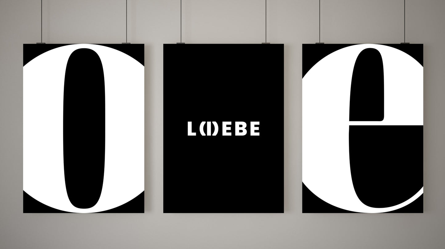 Poster Buchstabe E - Serif