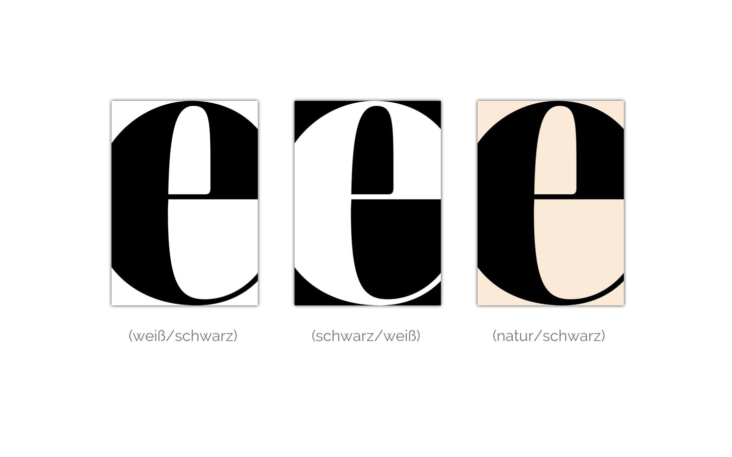 Poster Buchstabe E - Serif