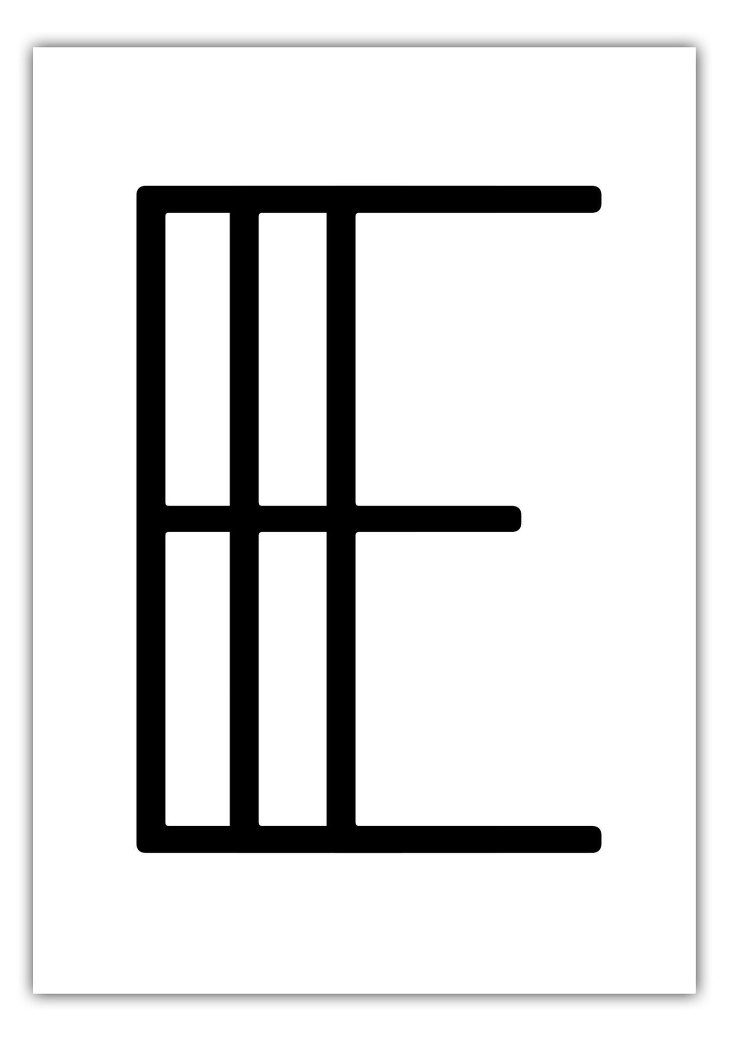 Poster Buchstabe E
