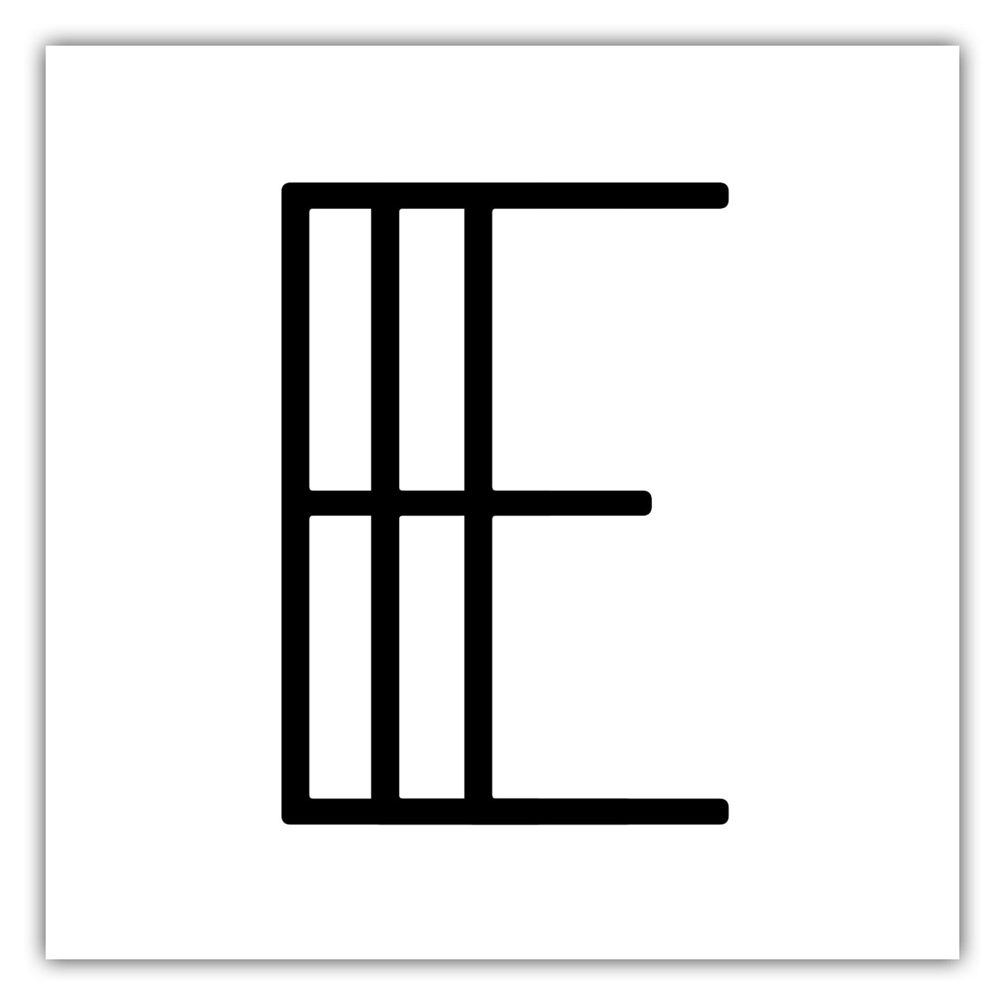 Poster Buchstabe E