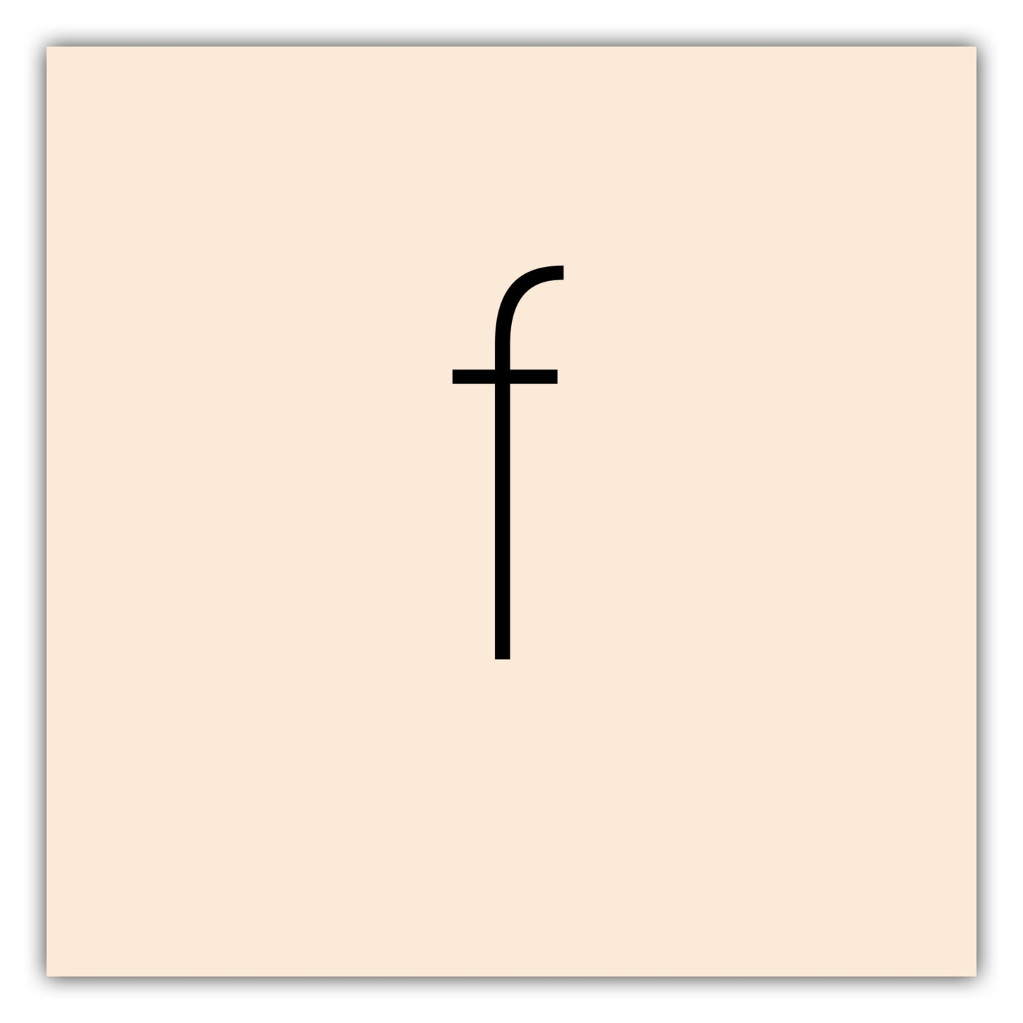 Poster Buchstabe F - Sans Serif