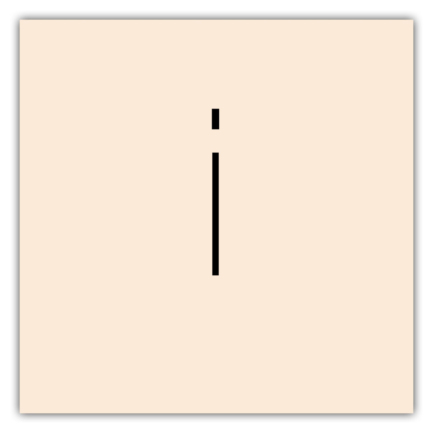 Poster Buchstabe I - Sans Serif