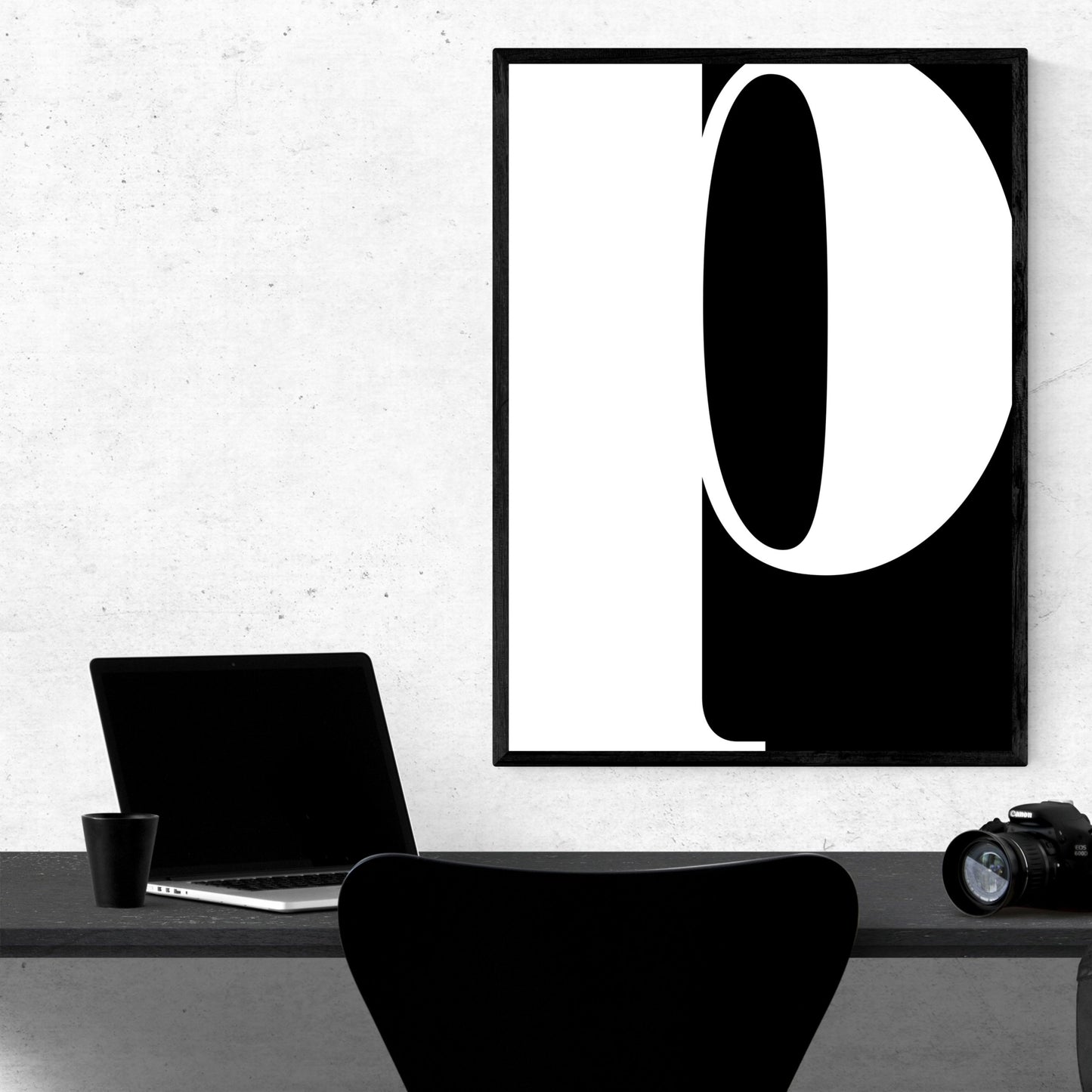 Poster Buchstabe P - Serif