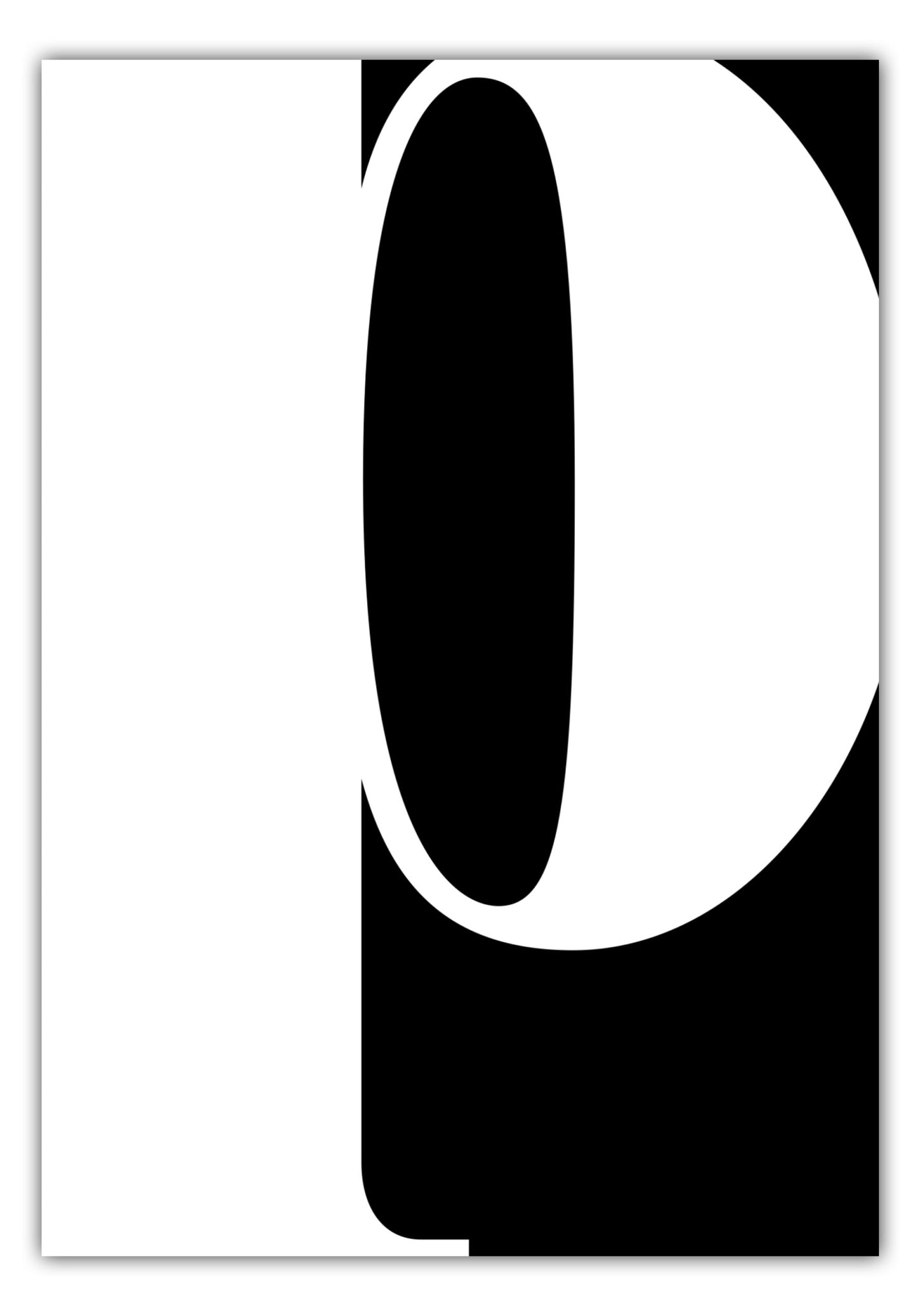 Poster Buchstabe P - Serif
