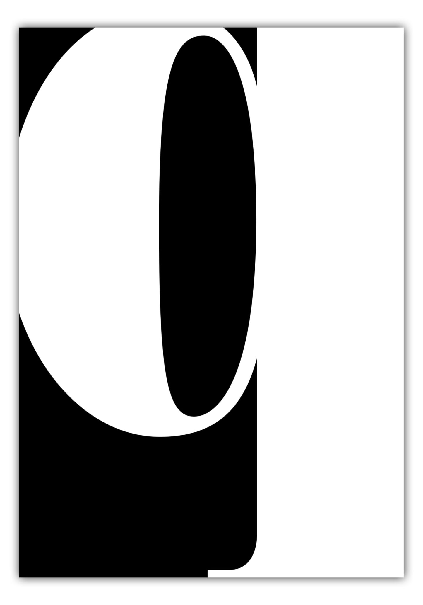Poster Buchstabe Q - Serif