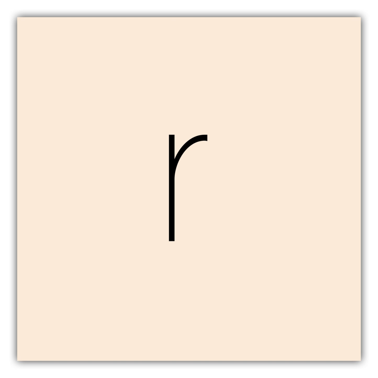 Poster Buchstabe R - Sans Serif