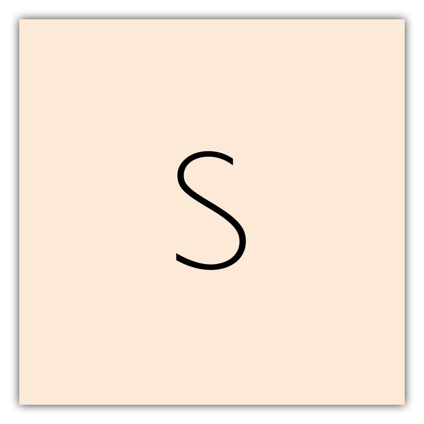 Poster Buchstabe S - Sans Serif