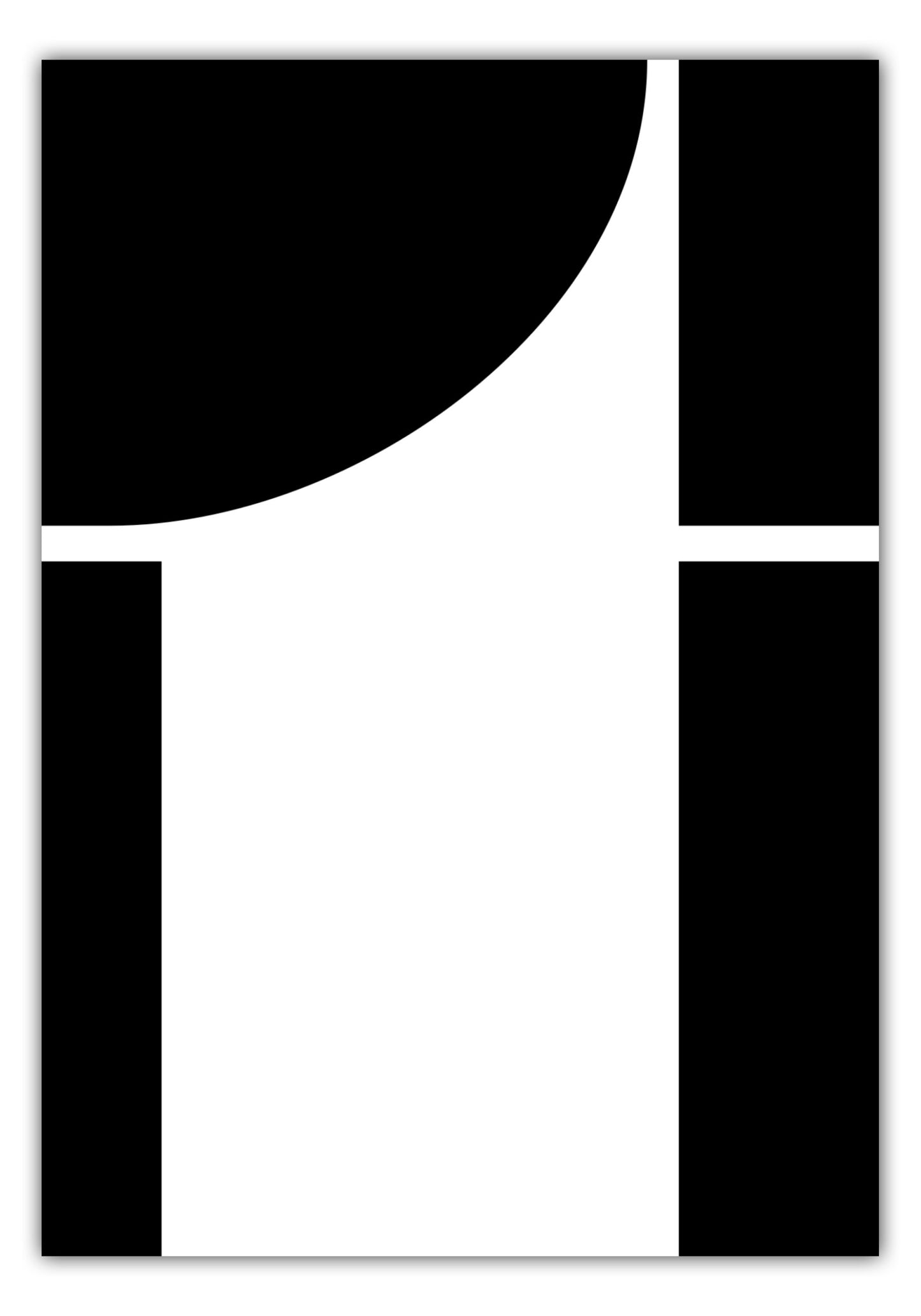 Poster Buchstabe T - Serif