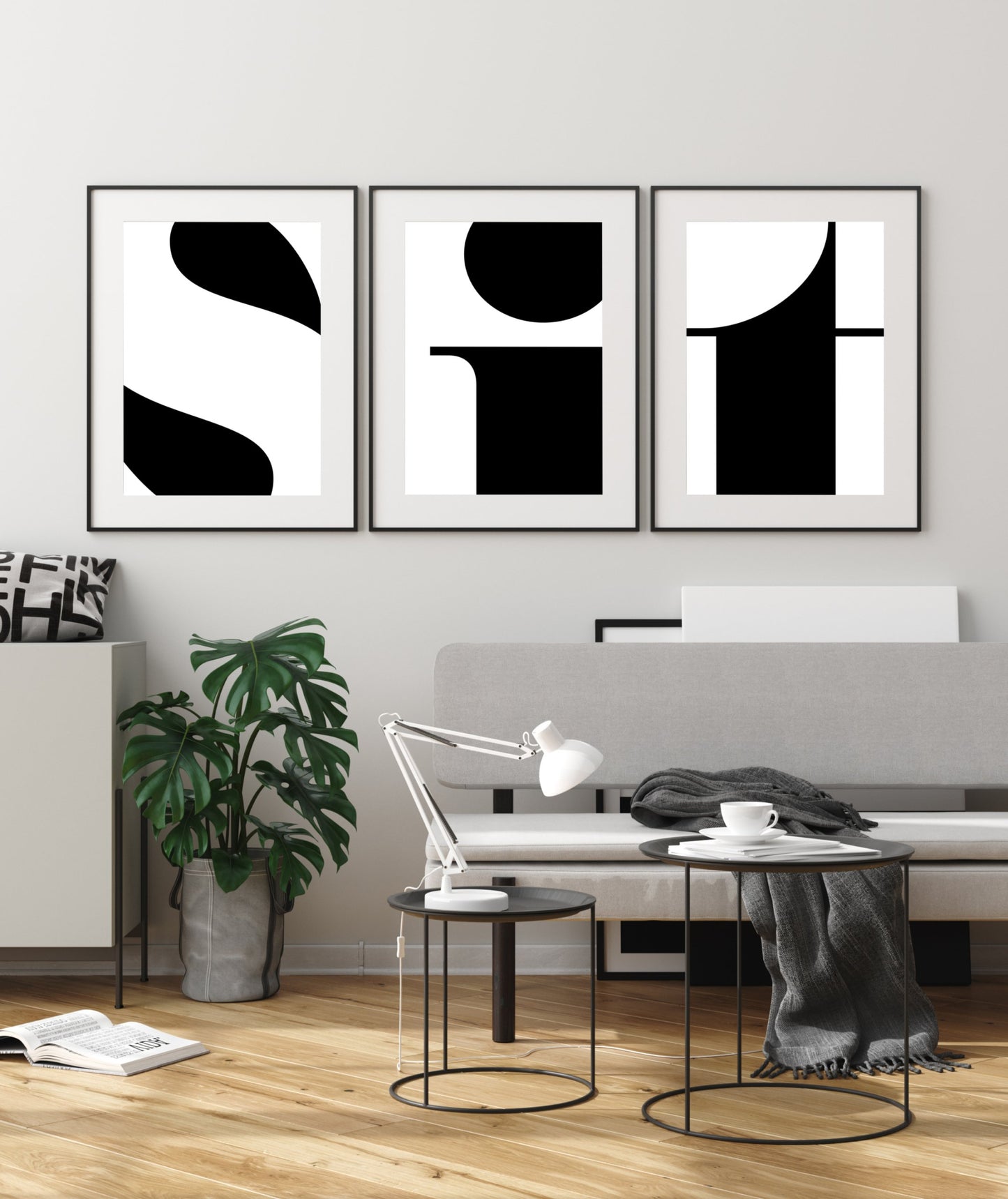 Poster Buchstabe T - Serif