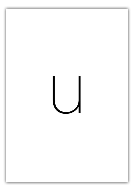 Poster Buchstabe U - Sans Serif