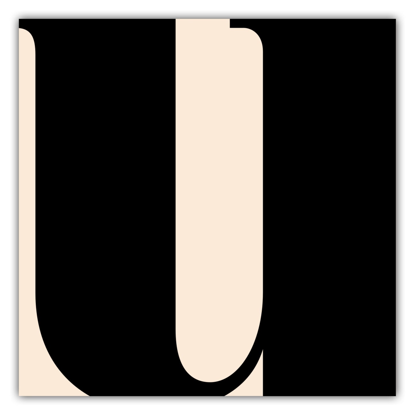 Poster Buchstabe U - Serif