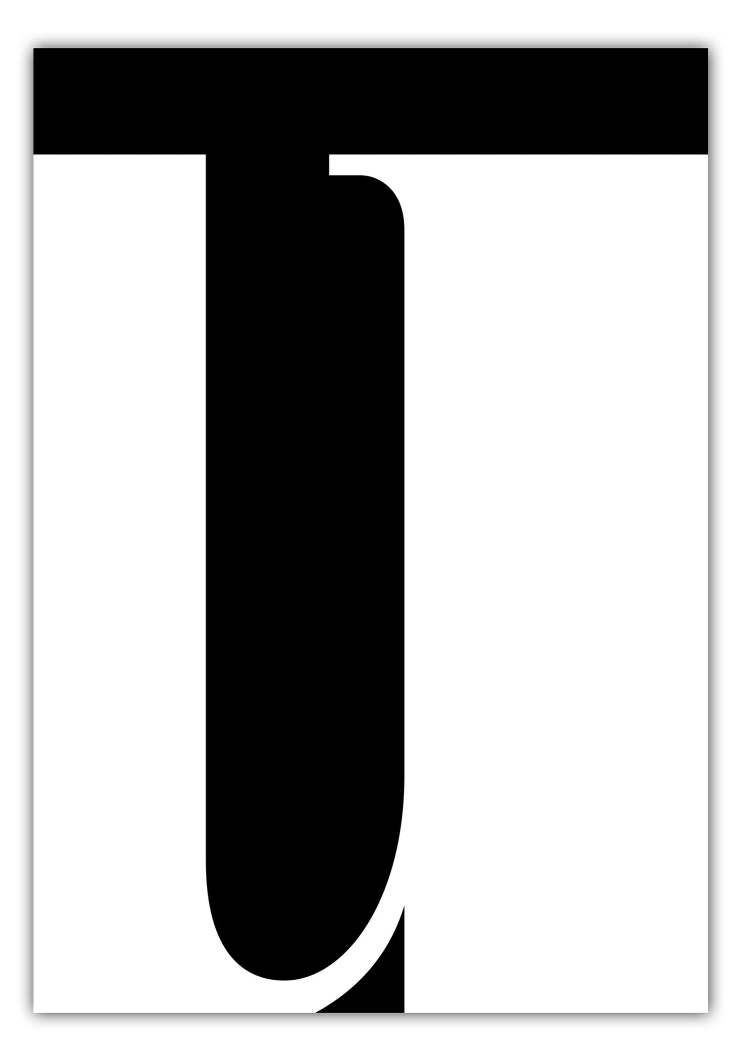 Poster Buchstabe U - Serif