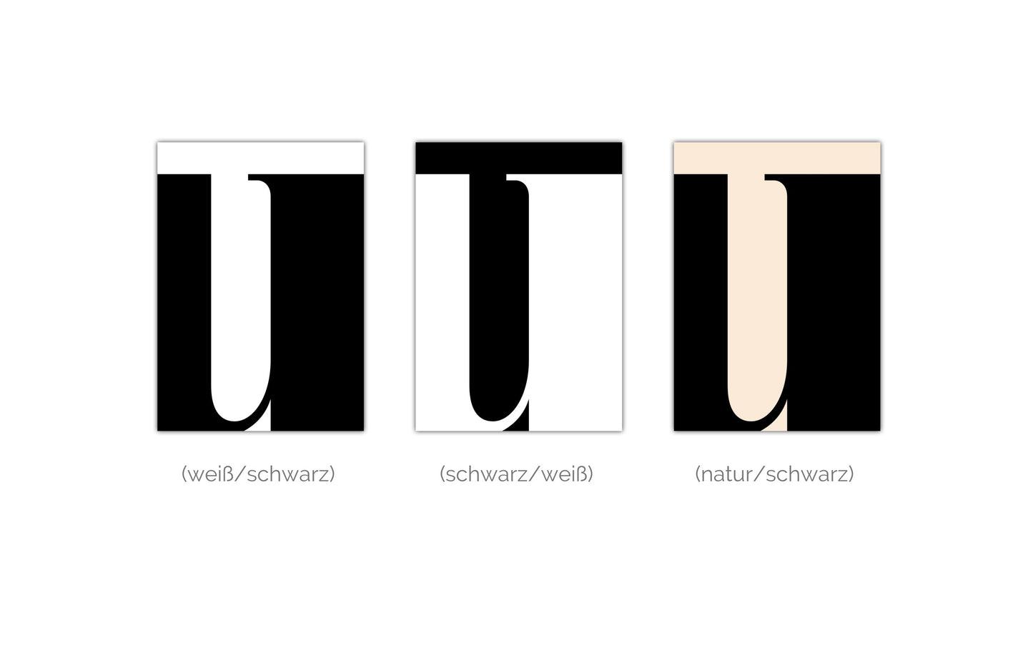 Poster Buchstabe U - Serif