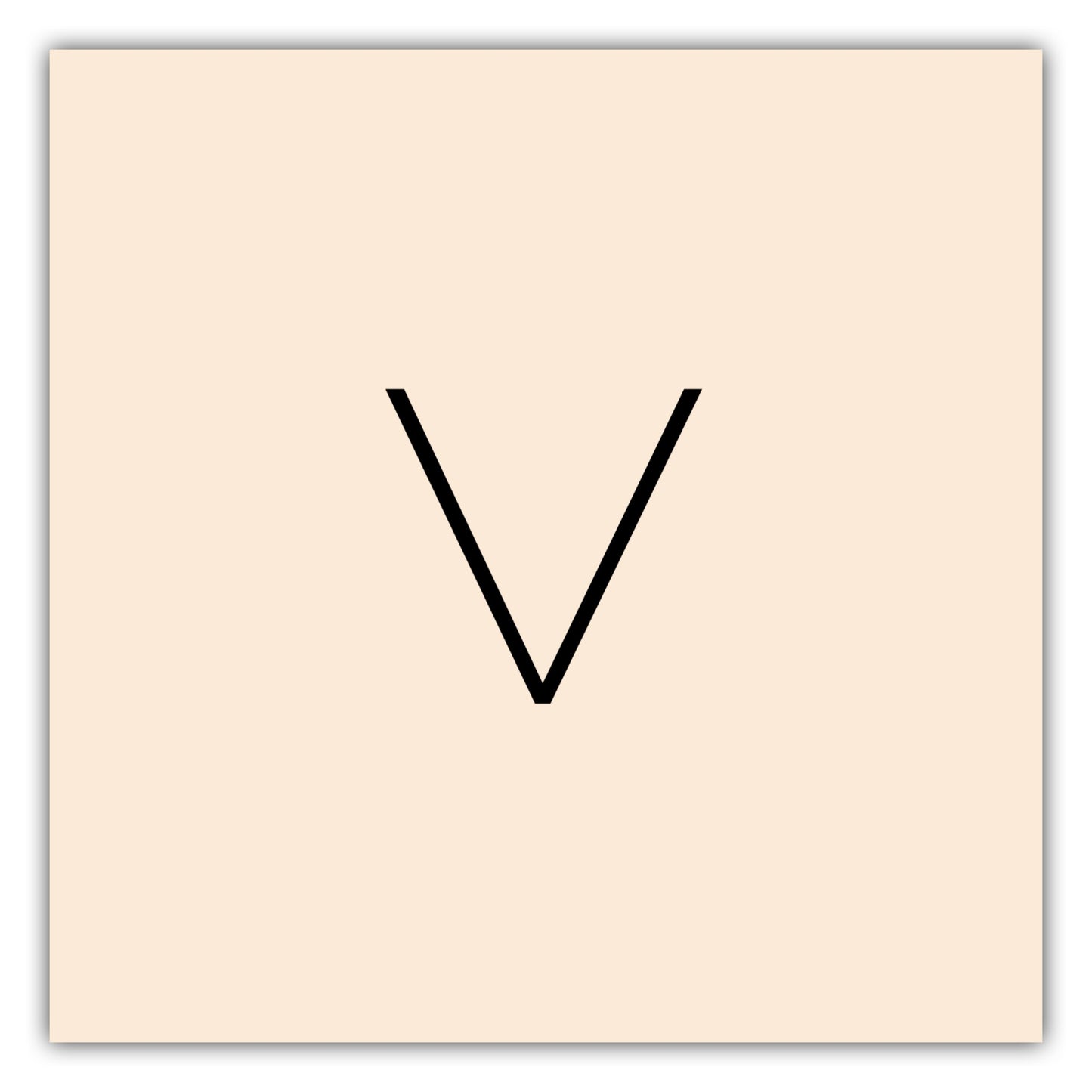 Poster Buchstabe V - Sans Serif