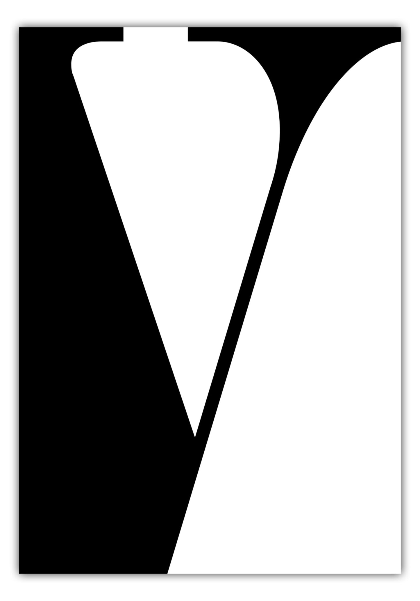 Poster Buchstabe V - Serif