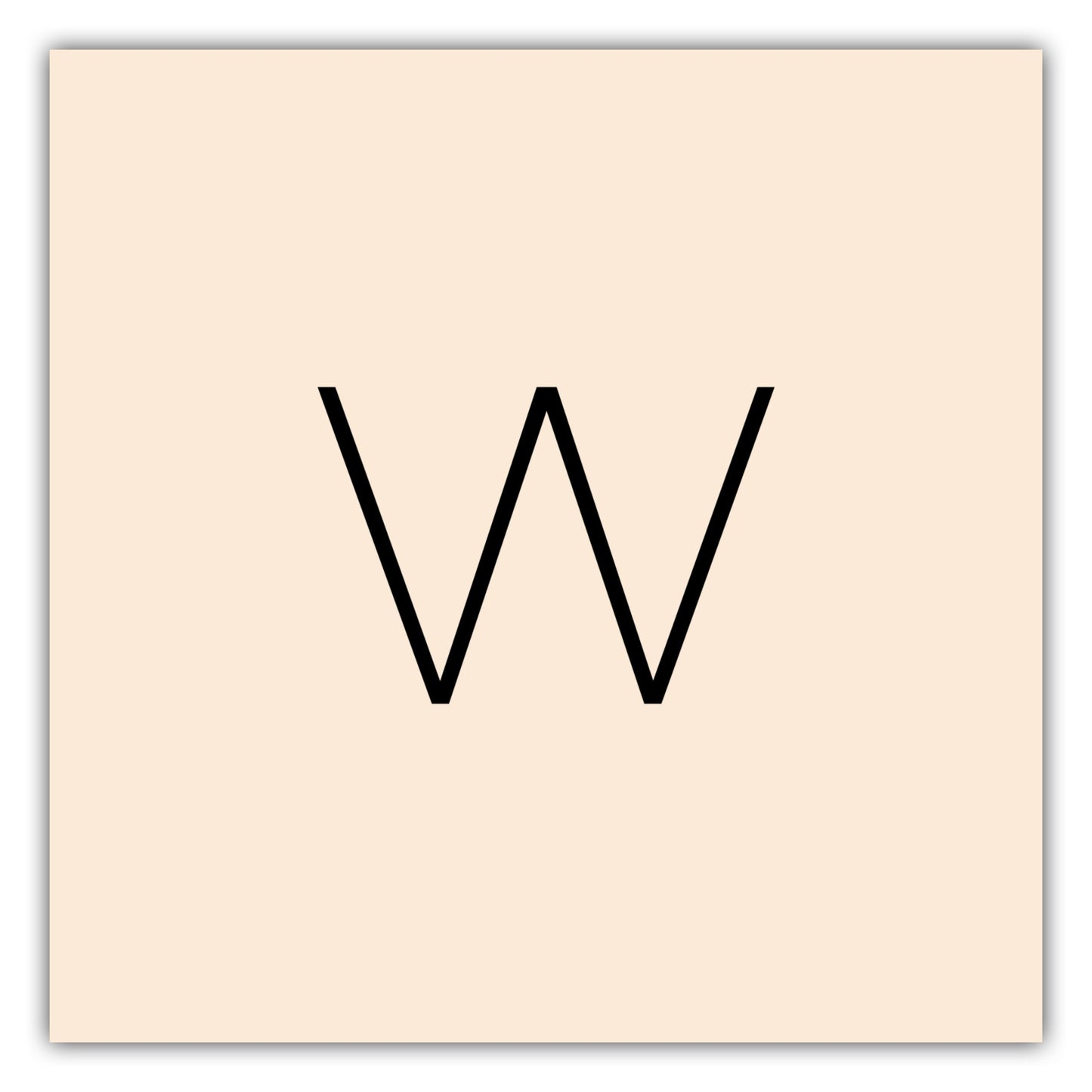 Poster Buchstabe W - Sans Serif