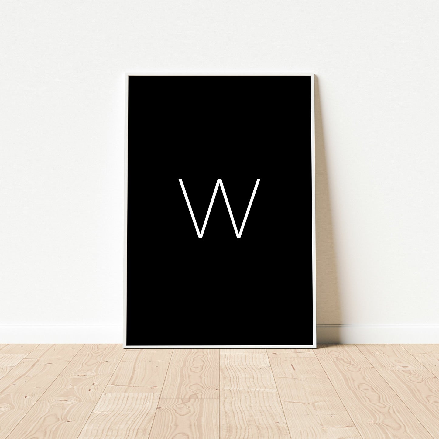 Poster Buchstabe W - Sans Serif