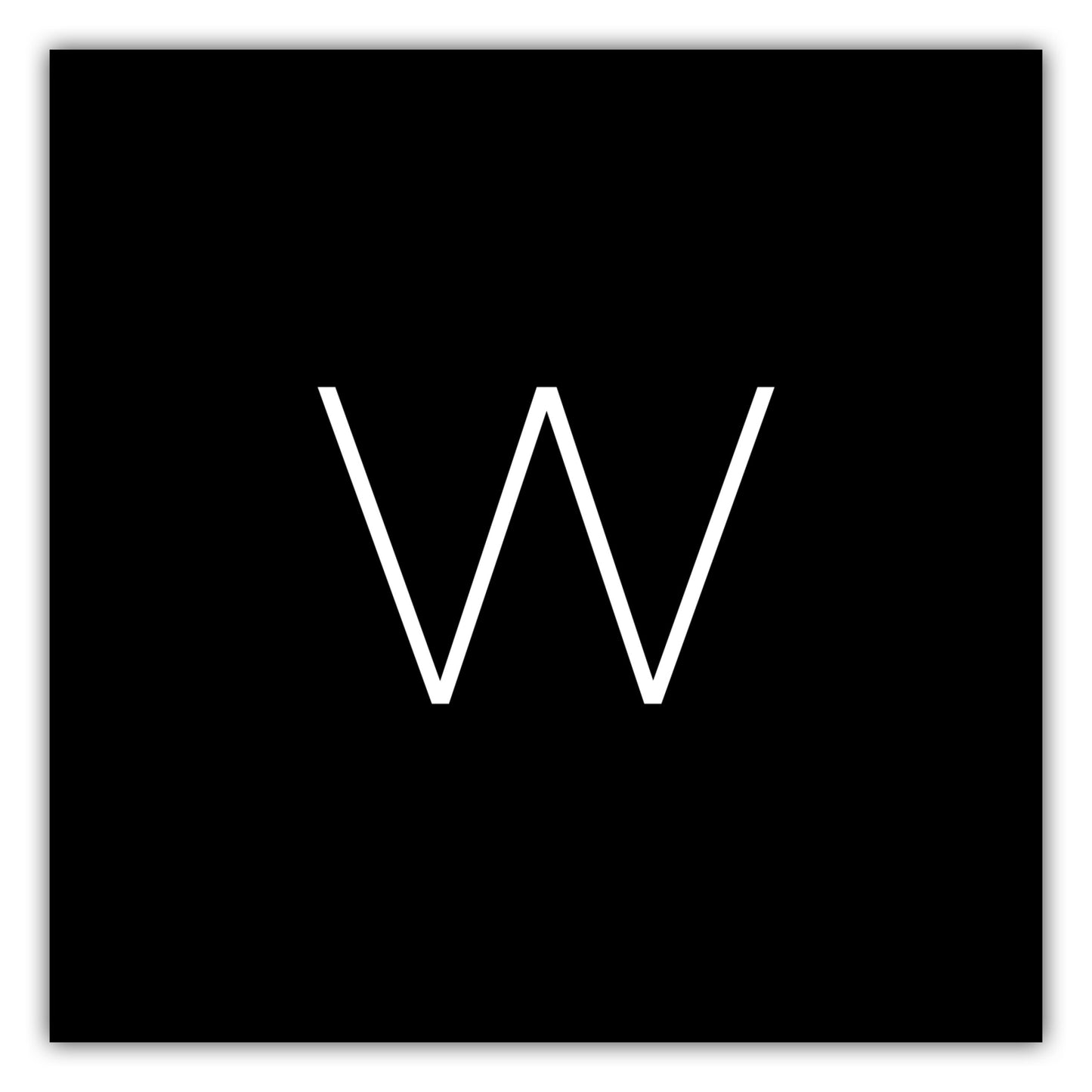 Poster Buchstabe W - Sans Serif