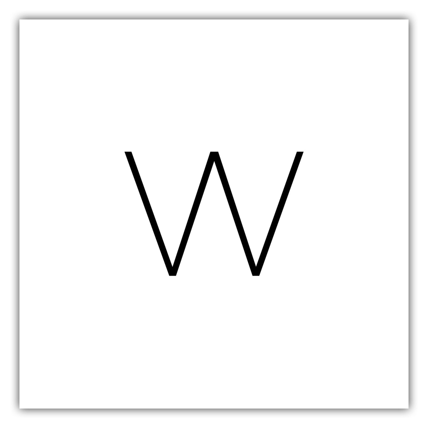 Poster Buchstabe W - Sans Serif