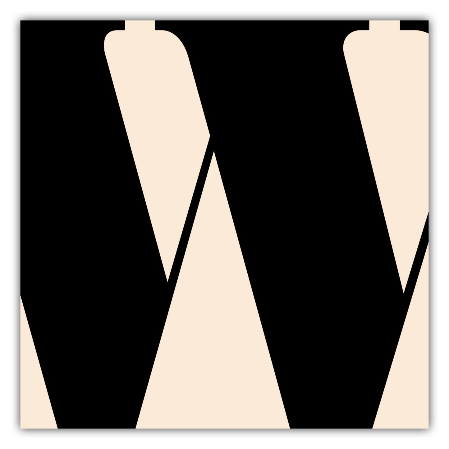 Poster Buchstabe W - Serif