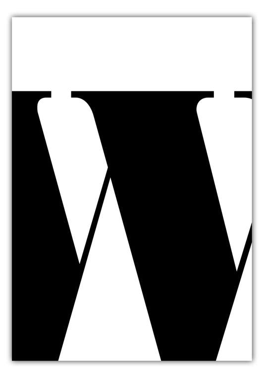 Poster Buchstabe W - Serif