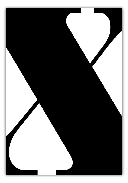 Poster Buchstabe X - Serif
