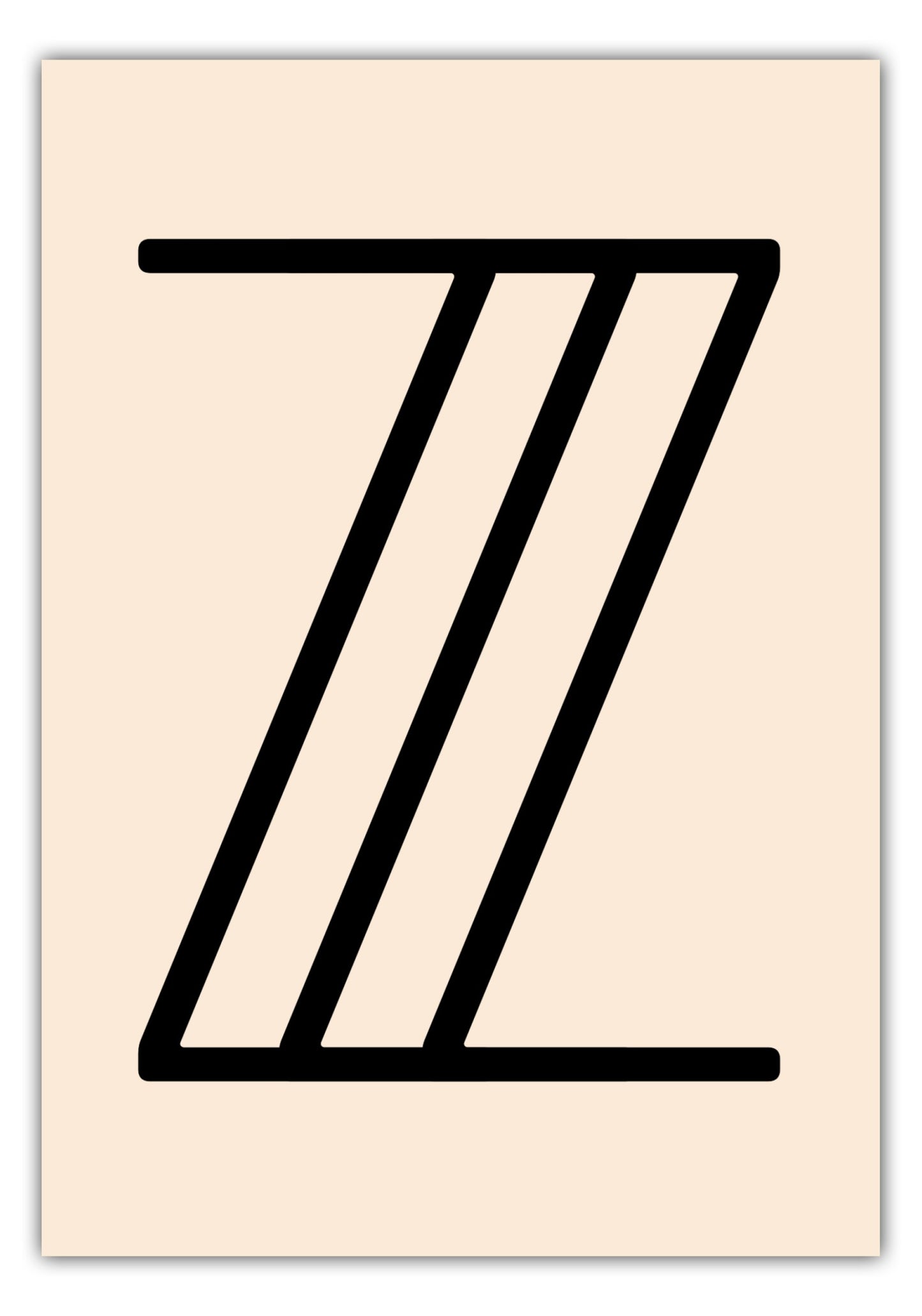 Poster Buchstabe Z