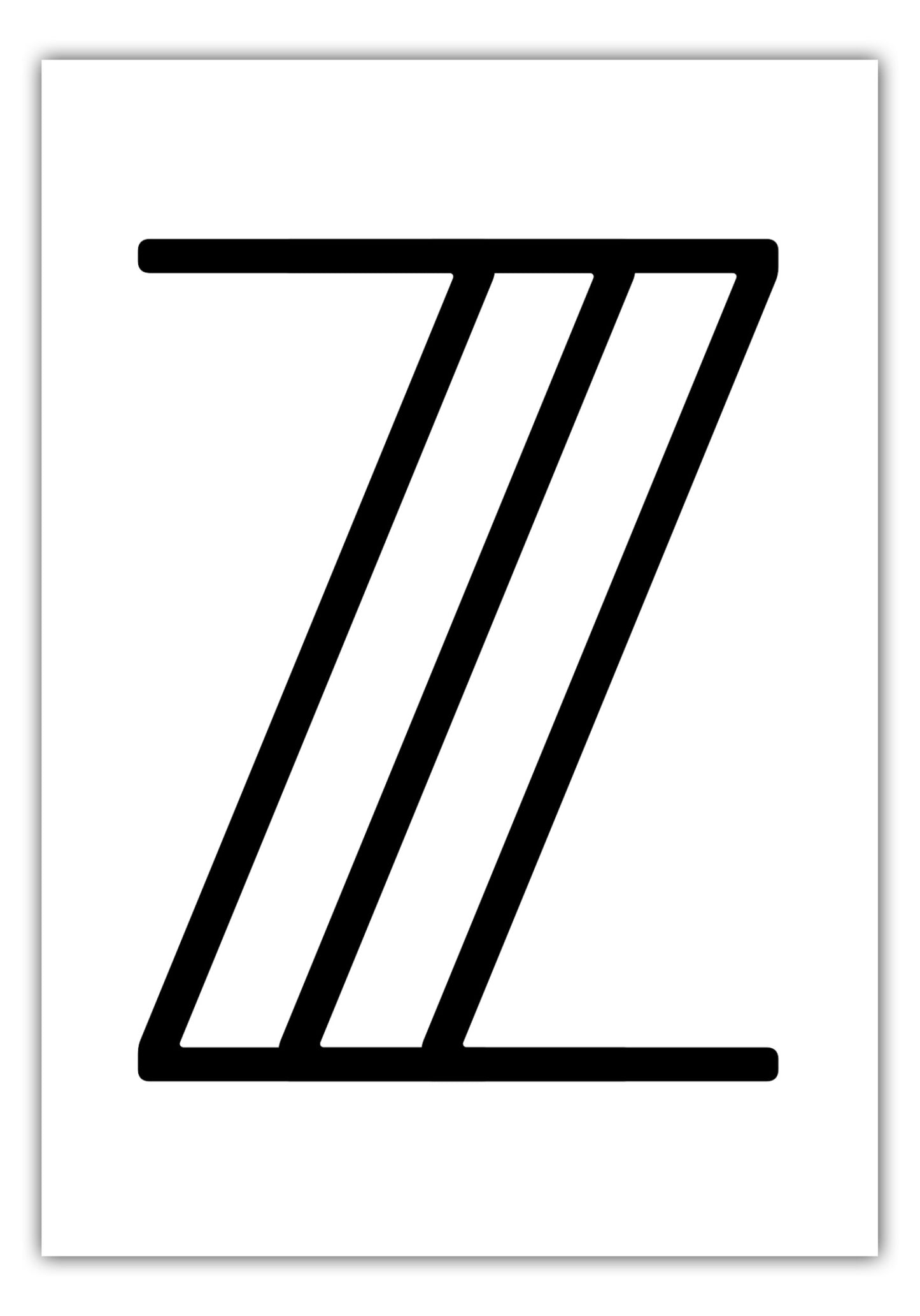 Poster Buchstabe Z