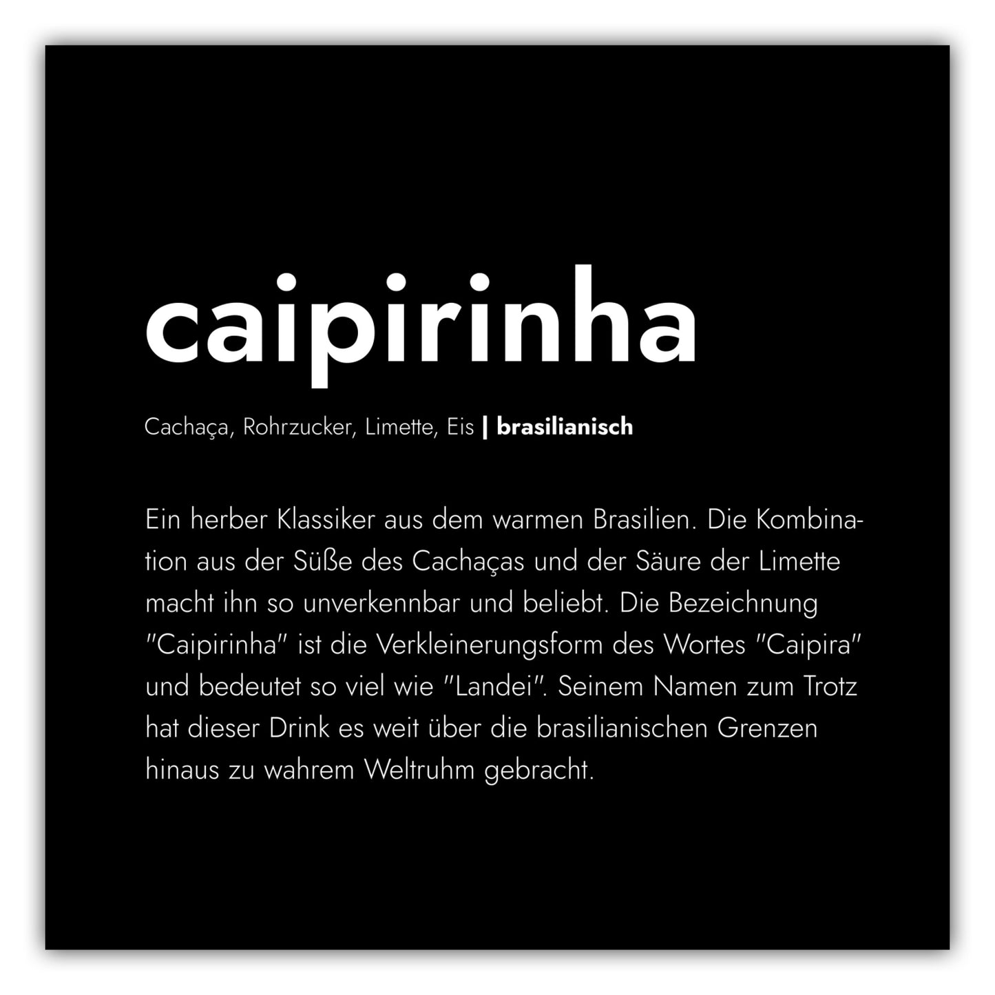 Poster Caipirinha - Definition