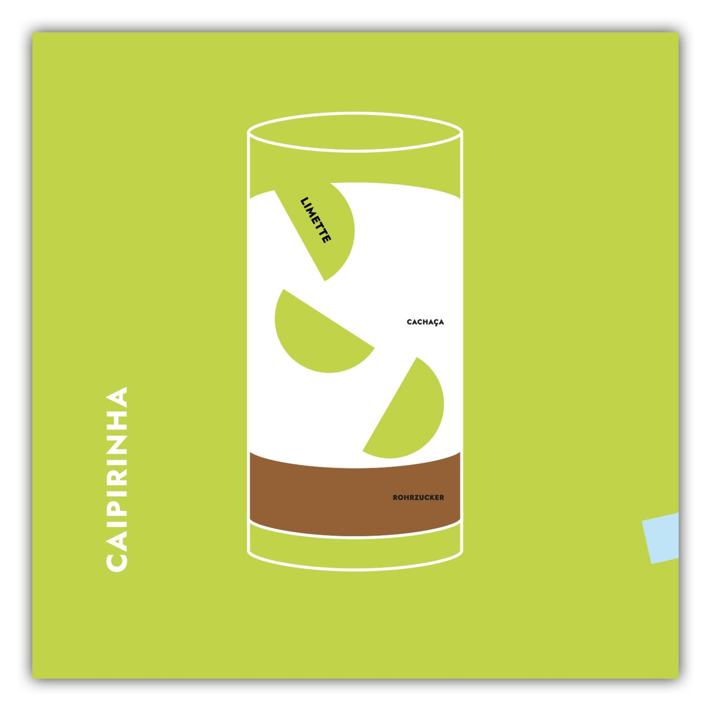 Poster Caipirinha im Glas
